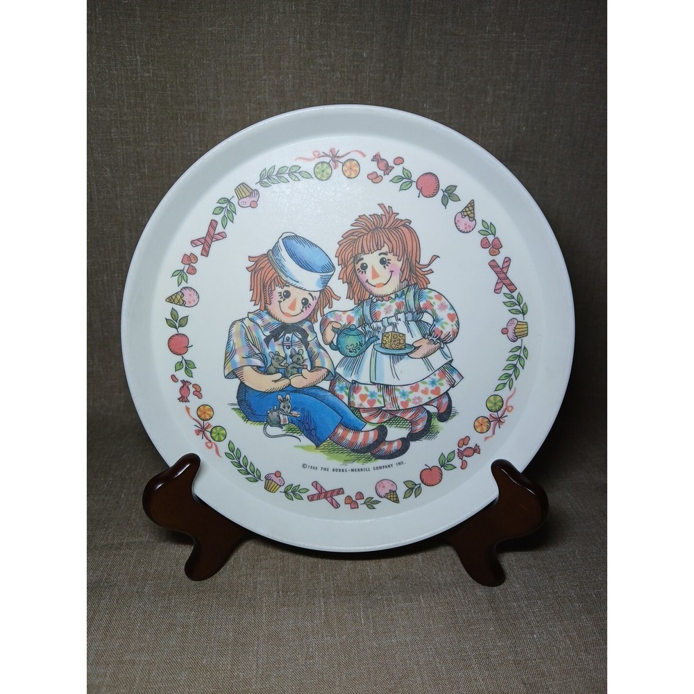 Vintage 1969‎ Raggedy Ann Raggedy Andy Plate Oneida Deluxe